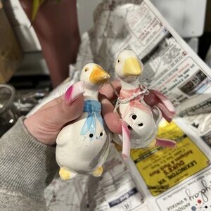 Vintage Ceramic Geese Salt and Pepper Shakers